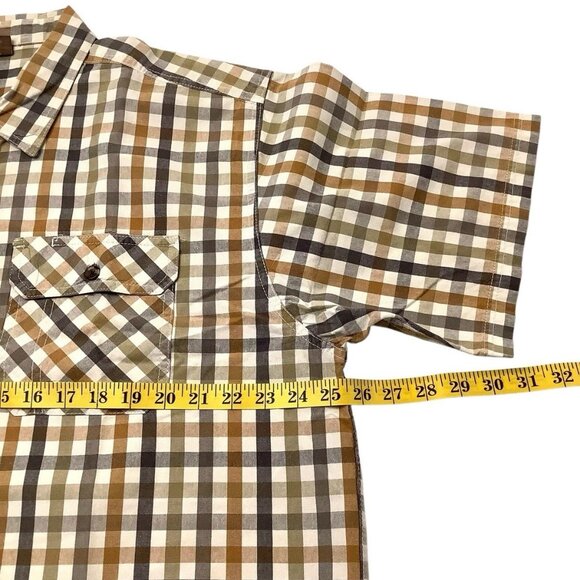 Great Northwest Mens Button Up Short Sleeve Check Shirt Front Pockets Size XL - Picture 5 of 6